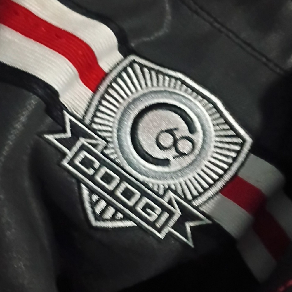 COOGI Black Jeans with Red and White Accents